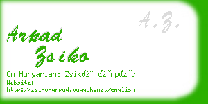 arpad zsiko business card